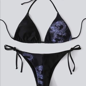 Chinese Dragon Tie Side Bikini
